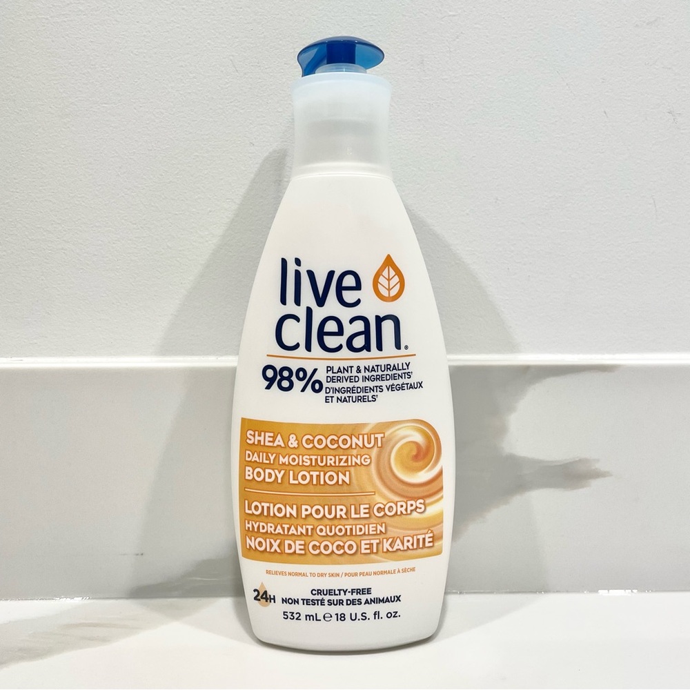 🔵3/$25 NEW Live Clean Shea & Coconut Daily Moisturizing Body Lotion